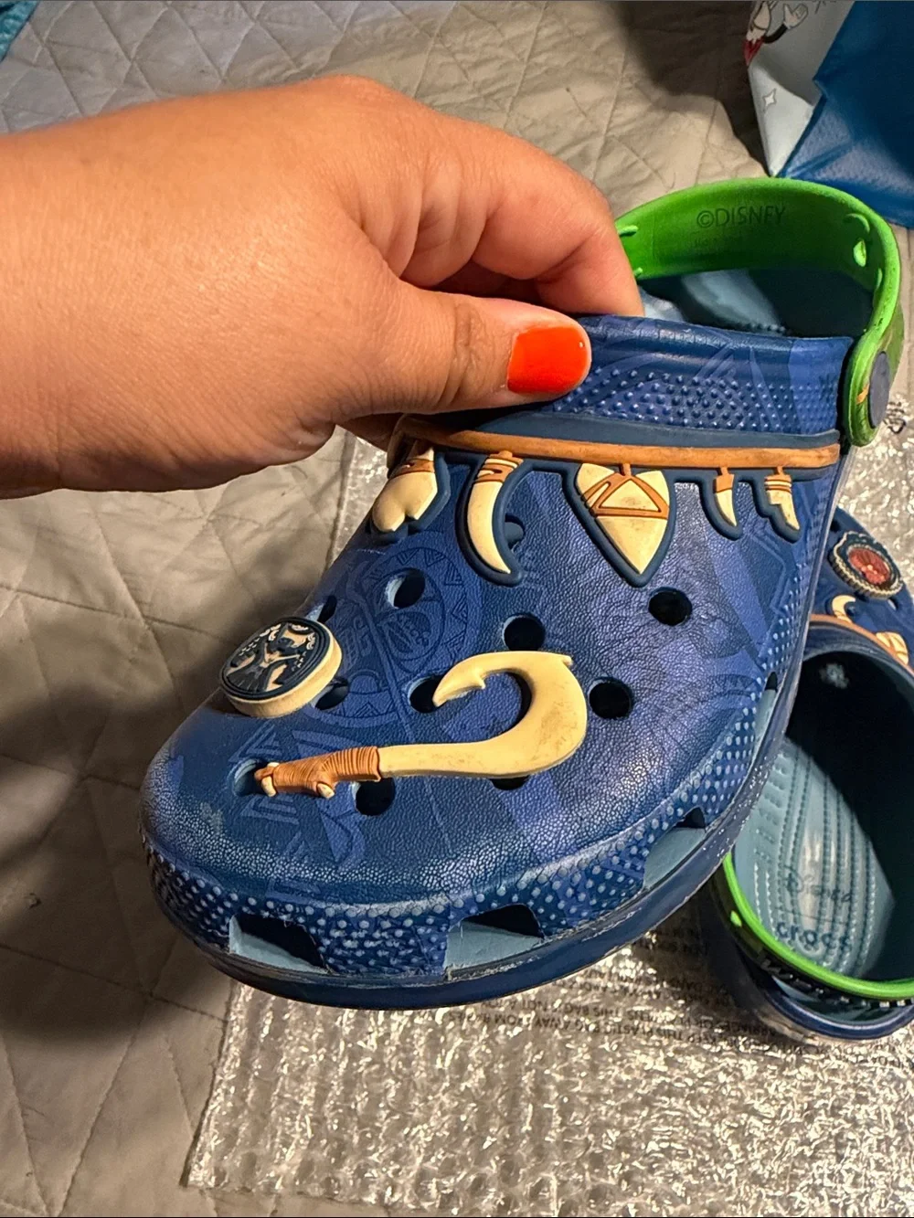 USED!!! CROCS x Disney Moana Maui - You’re Welcome- Kids Classic Clogs